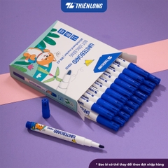 Bút lông bảng Thiên Long WB-02 cây nhỏ nét 1.1mm, mực xanh (20)
