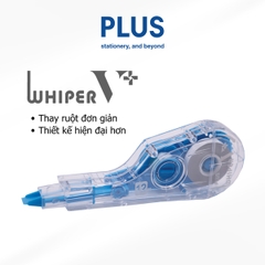 Băng xóa kéo Plus WH-105T V+ 5mmx12m (10/100) thế hệ mới – Dễ thay ruột, thiết kế công thái học