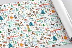 Giấy gói quà Noel, Tết giấy láng (50t/x), giấy kraft 1 mặt (45t/x)