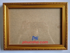Khung ảnh A3 lỡ 27x39cm viền - vàng hoa văn - mặt kính