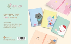 Giấy bao tập học sinh 205x320mm Linh Lan BTL1 (10 tờ/ 5 mẫu/ set)