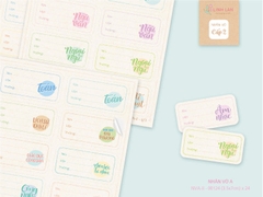 Nhãn vở A môn học cấp II Linh Lan NVA-II 3.5x7cm (24 cái/ set)