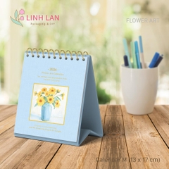 Lịch để bàn Linh Lan Décor 2026 lò xo chữ A - size M 13x17cm (1 mẫu)
