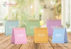 Lịch để bàn Linh Lan Décor 2026 lò xo chữ A - size XS 6.5x7cm (6 màu)