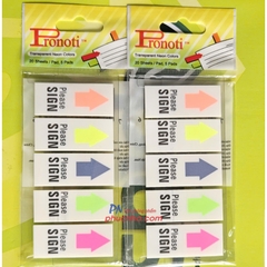 Giấy notes please sign Pronoti 45649 nhựa 20x48mm 20 tờ/ màu