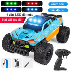 Đồ chơi xe địa hình điều khiển từ xa điều tốc KAVY bằng hợp kim có 4 màu đèn LED tần số 2.4 G tỷ lệ 1:16