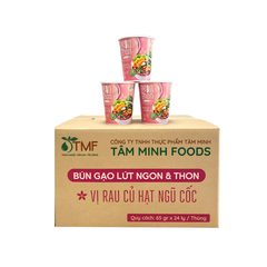 CARTON 24 CUPS INSTANT BROWN RICE NOODLE - VEGGIE & NUTS