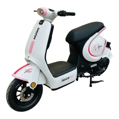 Xe máy điện Hugo S3 màu trắng hồng