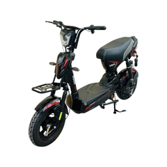 Xe đạp điện Hugo Tom 12a màu đen tem đỏ