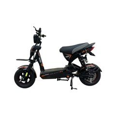 Xe đạp điện Hugo Tom 12a màu đen tem cam