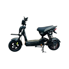 Xe đạp điện Hugo Tom 12a màu đen tem xanh rêu