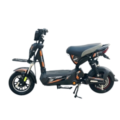 Xe đạp điện Hugo Jerry 20A màu đen tem cam