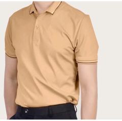 Áo thun polo phối viền cổ viền tay