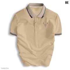 Áo thun polo cổ bẻ thêu logo sừng hươu vải thun cotton co giãn 4 chiều cực sang trọng