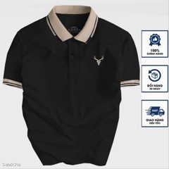 Áo thun polo cổ bẻ thêu logo sừng hươu vải thun cotton co giãn 4 chiều cực sang trọng