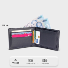 Ví nam da bò thật dáng đứng cao cấp thương hiệu VN034