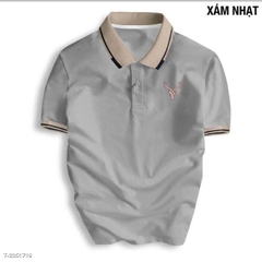 Áo thun polo cổ bẻ thêu logo sừng hươu vải thun cotton co giãn 4 chiều cực sang trọng