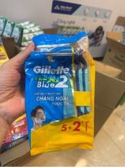 Dao cạo Gillette xanh gói 5 cái tặng 2