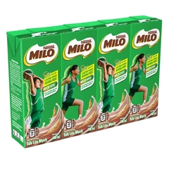 Lốc 4 hộp sữa uống lúa mạch Milo Nestlé 180ml