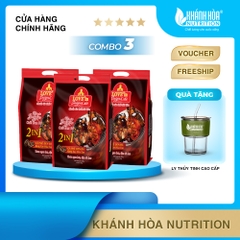 [COMBO 3 Túi - 54 Gói] Cà Phê Đen Đá Rang Xay Hòa Tan 2IN1 LOVE’IN SAIGON CAFE - Khánh Hòa Nutrifoods