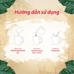 [COMBO 2 Túi - 36 Gói] Cà Phê Đen Đá Rang Xay Hòa Tan 2IN1 LOVE’IN SAIGON CAFE - Khánh Hòa Nutrifoods