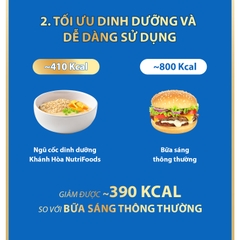 [Combo 3 Túi Tặng 1 Ly] BỘT NGŨ CỐC DINH DƯỠNG KHÁNH HÒA NUTRIFOODS -Bổ Sung Chất Xơ Hòa Tan & Canxi,Vitamin -Túi 18 Gói x 25g