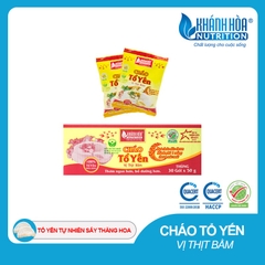 Thùng Cháo Tổ Yến Vị Thịt Bằm Khánh Hòa Nutrition (Thùng 30 gói x gói 50G)