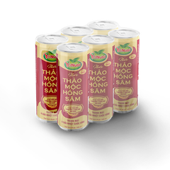 Khay Nước Thảo Mộc Hồng Sâm Hàn Quốc YoNutri 24 lon x 240ml