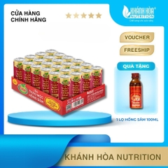 Khay Nước Thảo Mộc Hồng Sâm Hàn Quốc YoNutri 24 lon x 240ml