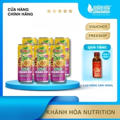 Khay 24 Lon Nước Ép Chanh Dây YoNutri -  24 lon x 240ml
