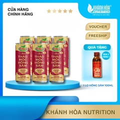 Khay Nước Thảo Mộc Hồng Sâm Hàn Quốc YoNutri 24 lon x 240ml