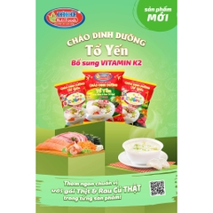 Cháo Dinh Dưỡng Tổ Yến Cao Cấp - Khánh Hòa NutriFoods Vị Bò Bằm Và Rau Củ - Thùng 30 Gói x 50G
