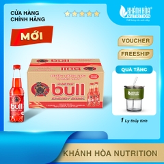 Thùng 24 Chai Nước Tăng Lực Racing Bull Vị Dâu - 24 Chai x 330ml