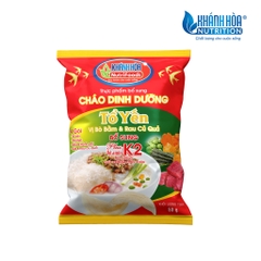 Cháo Dinh Dưỡng Tổ Yến Cao Cấp - Khánh Hòa NutriFoods Vị Bò Bằm Và Rau Củ - Thùng 30 Gói x 50G
