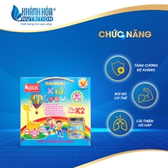 Block Nước Yến Sào Cho Bé KIDGROW 18% Tổ Yến PLUS VITAMIN K2 - Khánh Hòa Nutrition ( 6 lọ x70ml )
