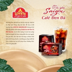 [COMBO 3 Hộp - 36 Gói] Cà Phê Đen Đá Rang Xay Hòa Tan 2IN1 LOVE’IN SAIGON CAFE - Khánh Hòa Nutrifoods