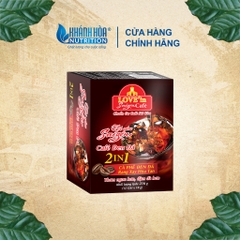 Cà Phê Đen Đá Rang Xay Hòa Tan 2IN1 LOVE’IN SAIGON CAFE - Khánh Hòa Nutrifoods (Hộp 12 gói x 18g)