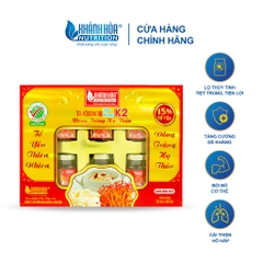 Hộp Quà Nước Yến Sào 15% Tổ Yến Đông Trùng Hạ Thảo Bổ Sung Vitamin K2 - Khánh Hòa Nutrition - 6 lọ x 70ml