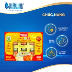 Hộp Quà Nước Yến Sào 15% Tổ Yến Đông Trùng Hạ Thảo Bổ Sung Vitamin K2 - Khánh Hòa Nutrition - 6 lọ x 70ml