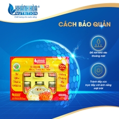 Hộp Quà Nước Yến Sào 15% Tổ Yến Đông Trùng Hạ Thảo Bổ Sung Vitamin K2 - Khánh Hòa Nutrition - 6 lọ x 70ml