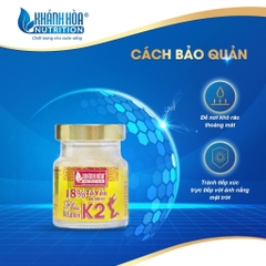 Nước Yến Sào 18% Tổ Yến Chưng Đường Phèn PLUS VITAMIN K2 - Khánh Hòa Nutrition - Lọ 70ml
