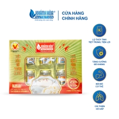 Hộp Quà Tặng Yến Sào Cao Cấp 25% Tổ Yến Chưng Đường Phèn - Khánh Hòa Nutrition - Hộp 6 Lọ x 70ML