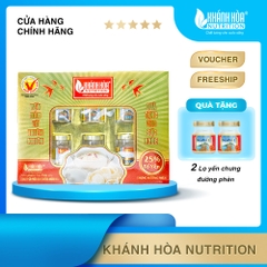 Hộp Quà Tặng Yến Sào Cao Cấp 25% Tổ Yến Chưng Đường Phèn - Khánh Hòa Nutrition - Hộp 6 Lọ x 70ML