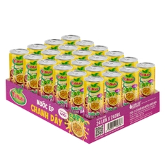 Khay 24 Lon Nước Ép Chanh Dây YoNutri -  24 lon x 240ml