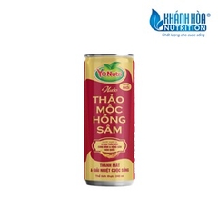 Hộp Quà TẾT Nước Thảo Mộc Hồng Sâm YoNutri - Hộp 6 lon x 240ml