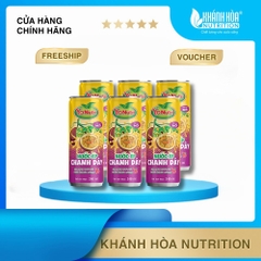 Khay 24 Lon Nước Ép Chanh Dây YoNutri -  24 lon x 240ml