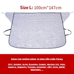 Bạt Phủ Che Nắng Chống Nóng Kính Lái Ô Tô Xe Hơi 4 Lớp Tráng Bạc Cao Cấp Loại Tốt (phiên bản mới 2020)