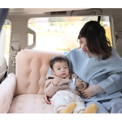 Giường Nệm Hơi Ô Tô Tiện Dụng Cao Cấp PHIÊN BẢN MỚI (vải nhung, chân đệm rời, có tựa lưng, có thanh chặn trẻ em)