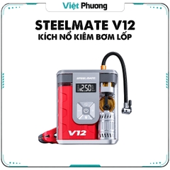 Bộ Kích Nổ Ô Tô Kiêm Bơm Lốp Đa Năng STEELMATE V12 Cao Cấp Kiêm Sạc Dự Phòng (hàng chính hãng)