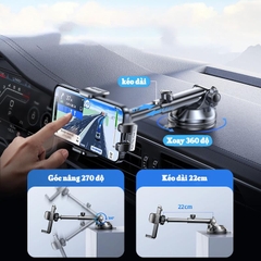 Giá Đỡ Kẹp Điện Thoại Ô Tô Thông Minh Cao Cấp LISEN Dán Taplo hoặc Kính Lái Xe Hơi (Mẫu Mới 2026)